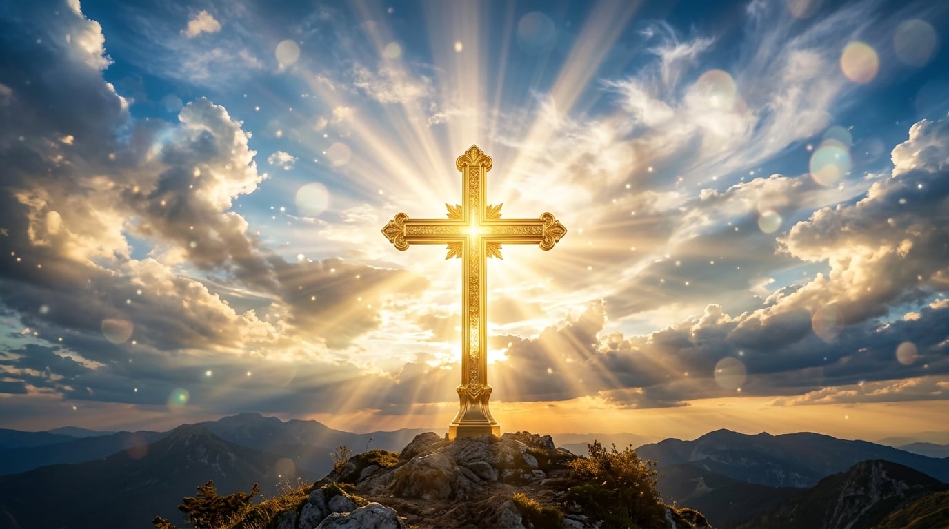 Cruz Celestial com Luz Divina